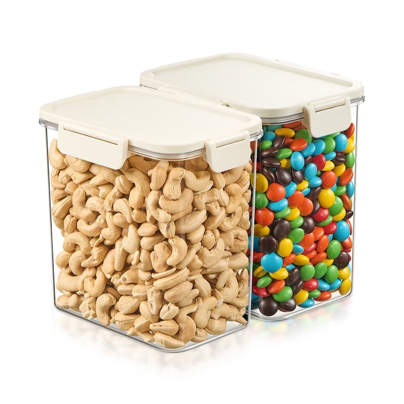 Sorbus Airtight Food Storage Container, Clear Stackable Canister for Pantry, Rice, Pasta, Cereal & Snacks