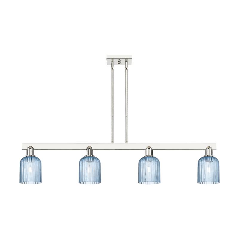 Innovations Lighting 716-4I-10-48 Bridal Veil Linear Bridal Veil 4 - Polished Nickel / Blue