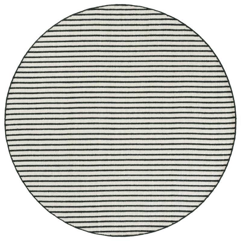 SAFAVIEH Handmade Vermont Ingried Wool Rug - 6' Round - Dark Green/Ivory