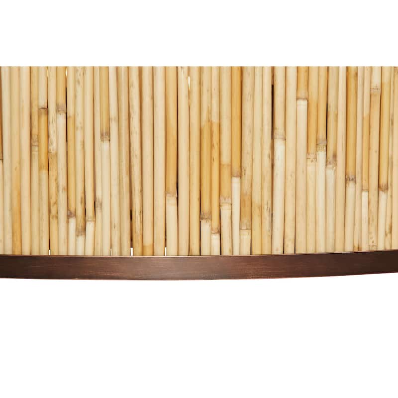 Large Bali 1-Light Chandelier, Natural - Brown