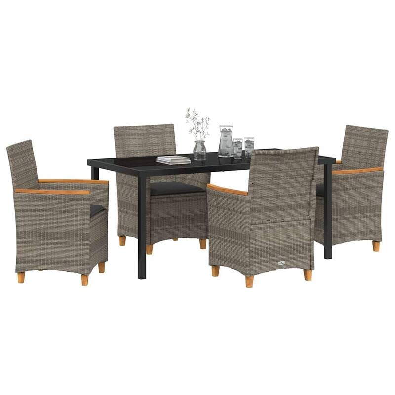 vidaXL Garden Dining Set Poly Rattan