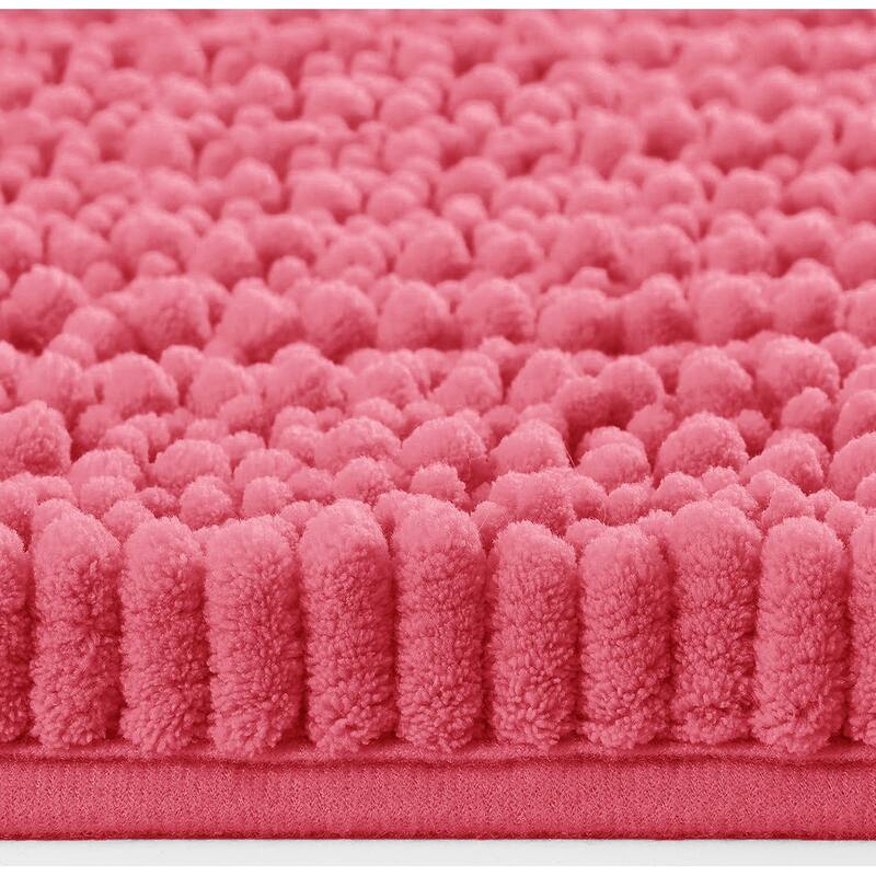 30"x20" - Hot Pink Large Soft Cozy Plush Chenille Bath Mat Bathroom Rug