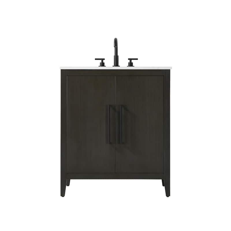 Elegant Lighting VF29330 Millie 30" Free Standing Single Basin Vanity - Mocha Brown