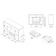 preview thumbnail 10 of 8, Furniture of America Pike Oak 47-inch Multi-storage Buffet