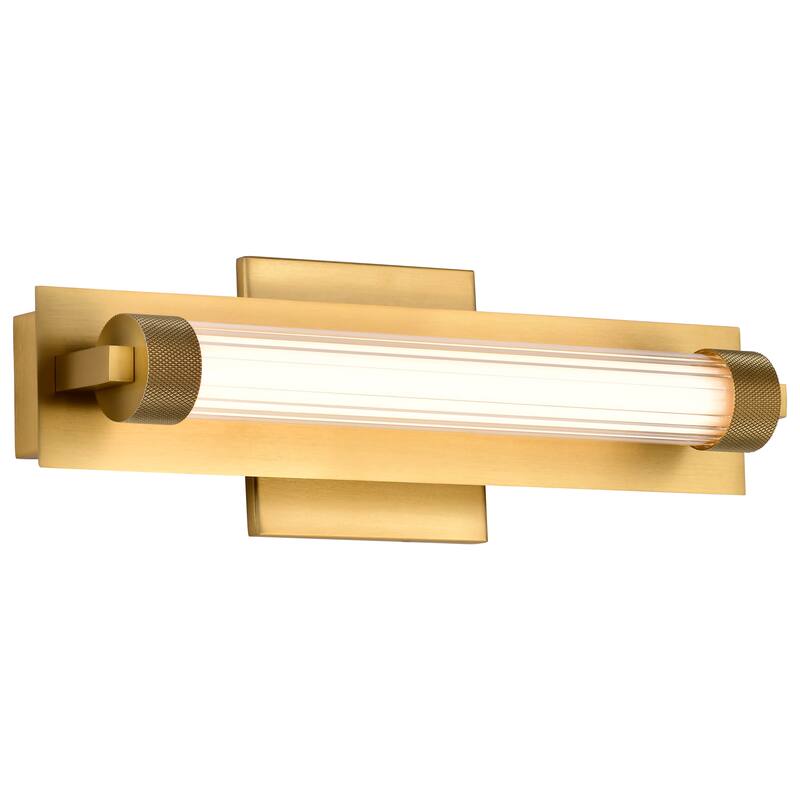 Larissa 14 Inch LED Vanity 3000K CCT Vintage Brass Finish Opaque Glass - Vintage Brass