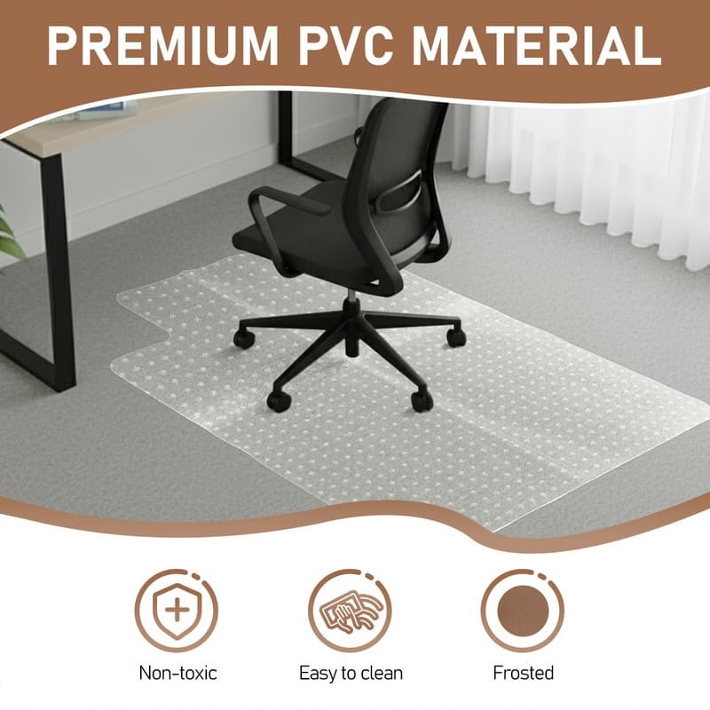 36 X 48 Inches Double-fold Studded Pvc Frosted Floor Mat