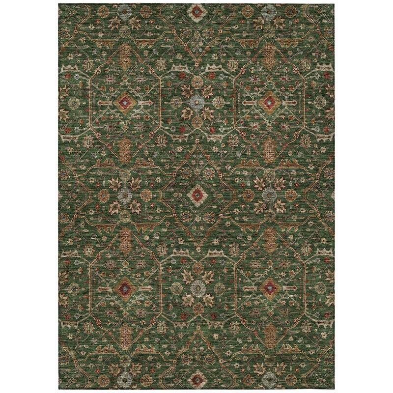HomeRoots Floral Transitional Rectangle Outdoor Rug