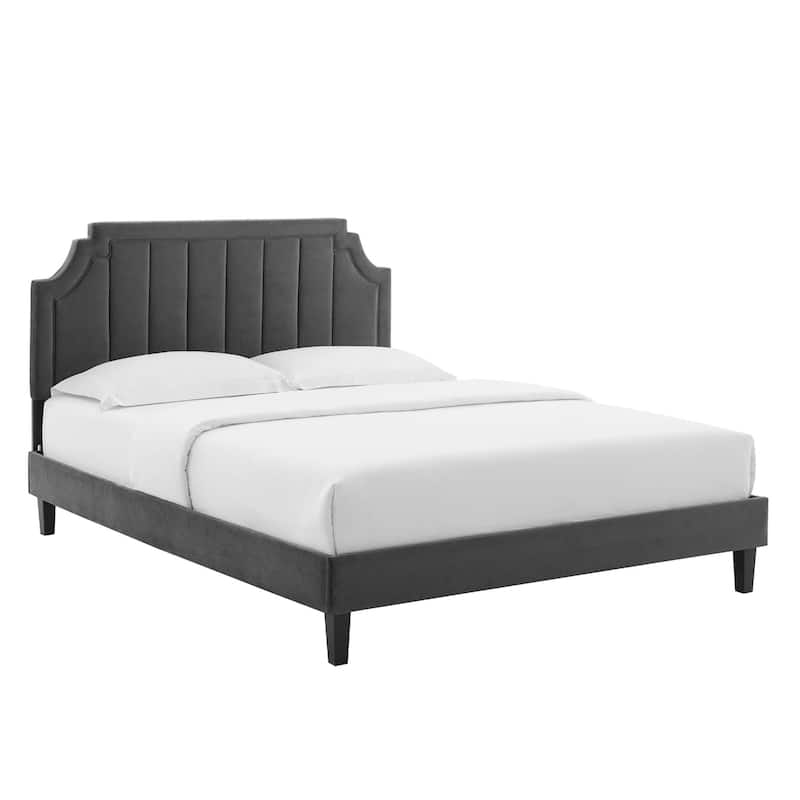 Sienna Performance Velvet Twin Platform Bed