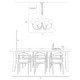 preview thumbnail 11 of 14, Celesn Modern Gold 6-Light Wheel Chandelier Glass Shade for Dining Living Room - D32" x H23"