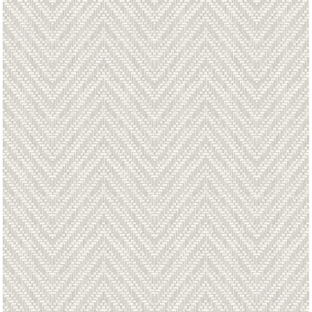 A-Street Prints Glynn Light Grey Chevron Wallpaper