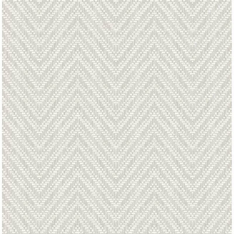 A-Street Prints Glynn Light Grey Chevron Wallpaper