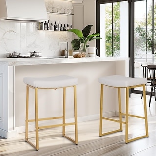 Bar Stools Set of 2 for Kitchen Counter Backless Counter Height 24 ...