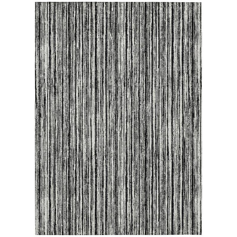 Machine Washable Indoor/ Outdoor Chantille Contemporary Stripes Rug