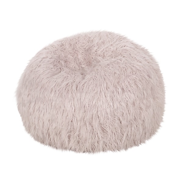 Mosier Modern Glam Faux Fur Bean Bag By Christopher Knight Home Overstock 32219217