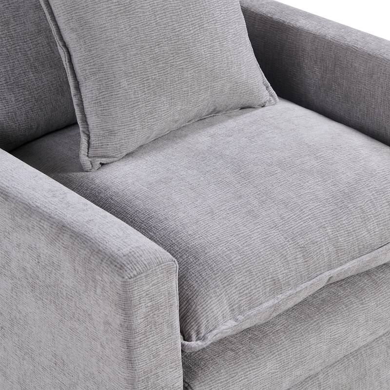 Gray 33.07" Upholstered Arm Chair