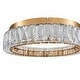 preview thumbnail 4 of 6, 1-Light Brass Stainless Steel LED Flush Mount With Clear Crystals