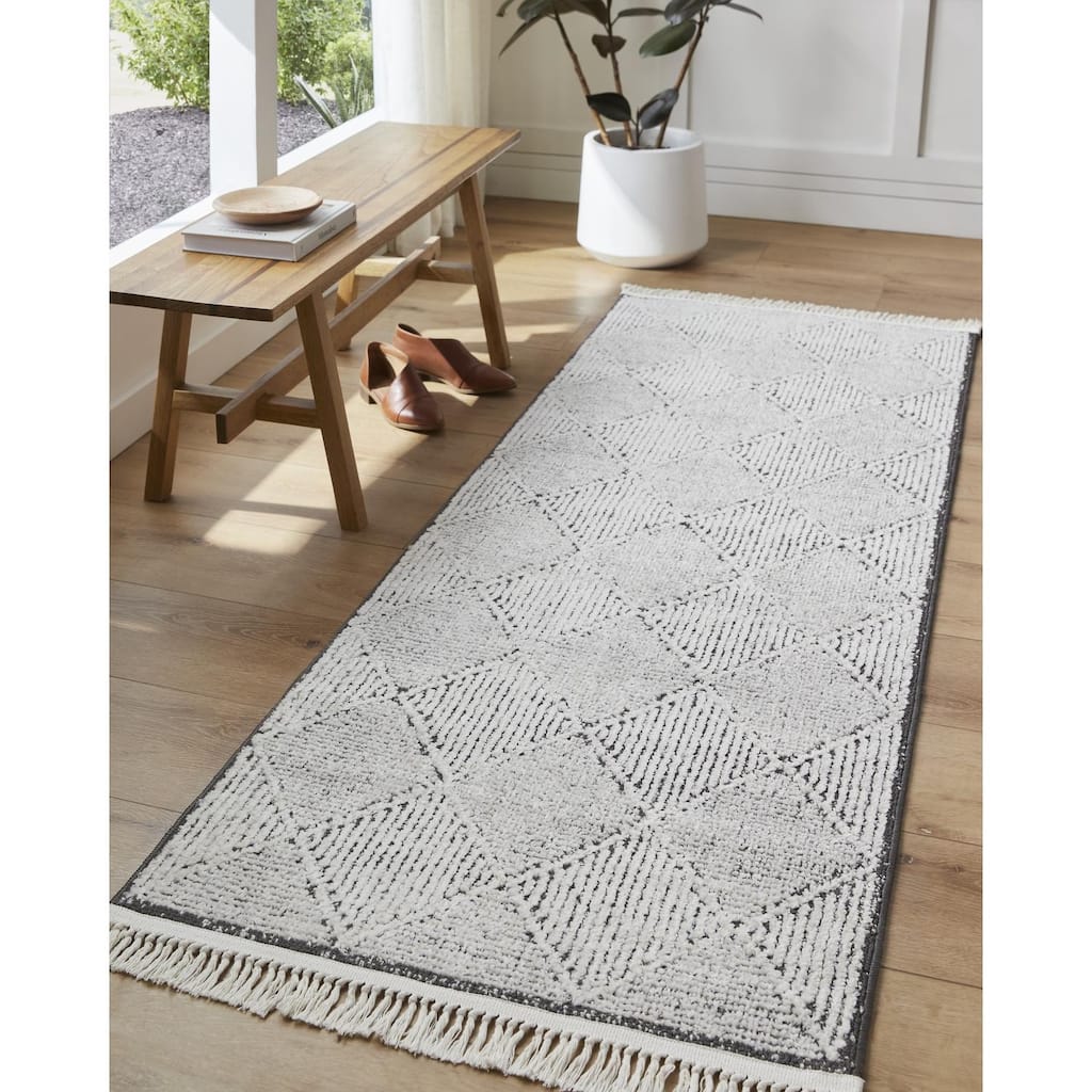 Livabliss Scandinavian Berlin Diamond Area Rug