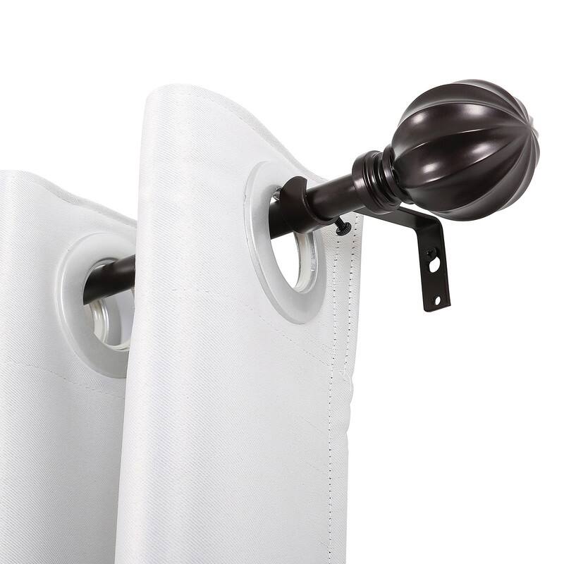 UTOPIA ALLEY Wall Mounted 3/4 Inch Curtain Rods For Windows, Adjustable Drapery Rods, ORB