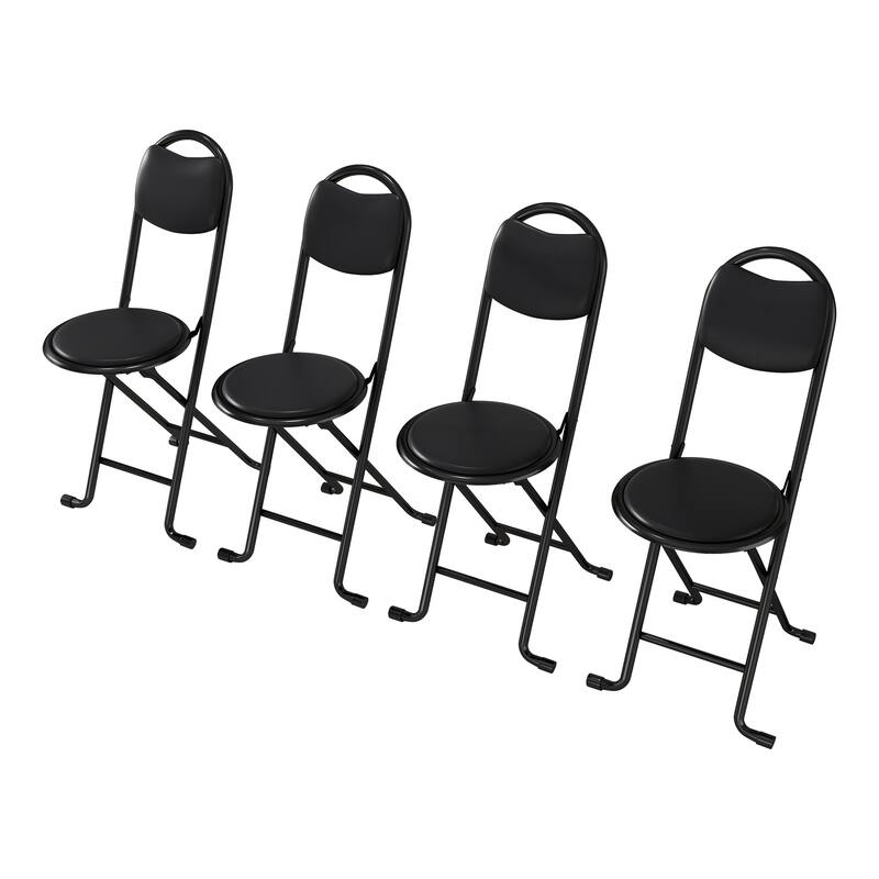 2Pcs/4Pcs Cushioned Padded Folding Stool with Back for Kitchen