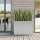 preview thumbnail 43 of 49, Dovelina Modern Metal Rectangular Planter- Elevate Your Space, Indoors & Outdoors 36"x28" - Grey