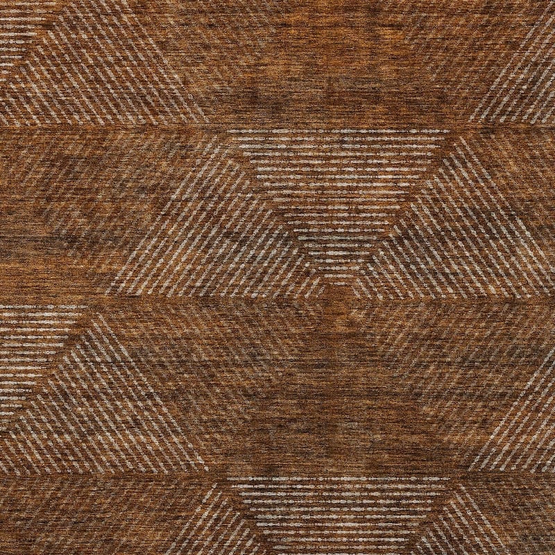 HomeRoots Geometric Transitional Rectangle Outdoor Rug