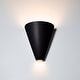preview thumbnail 6 of 4, 8.5"H Cone Gotlandia Up Down Light Wall Sconce Damp Rated for Indoor or Covered Outdoor Use by A19 Satin Black
