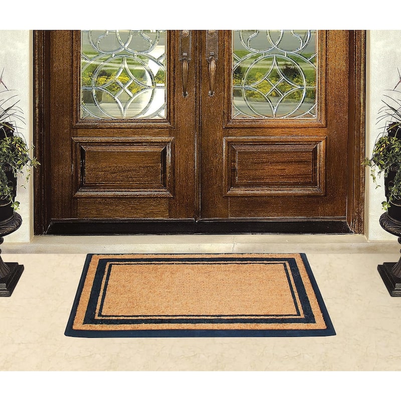 A1HC Natural Coir & Rubber Door Mat, 30x48, Thick Durable Doormats for Outdoor Entrance