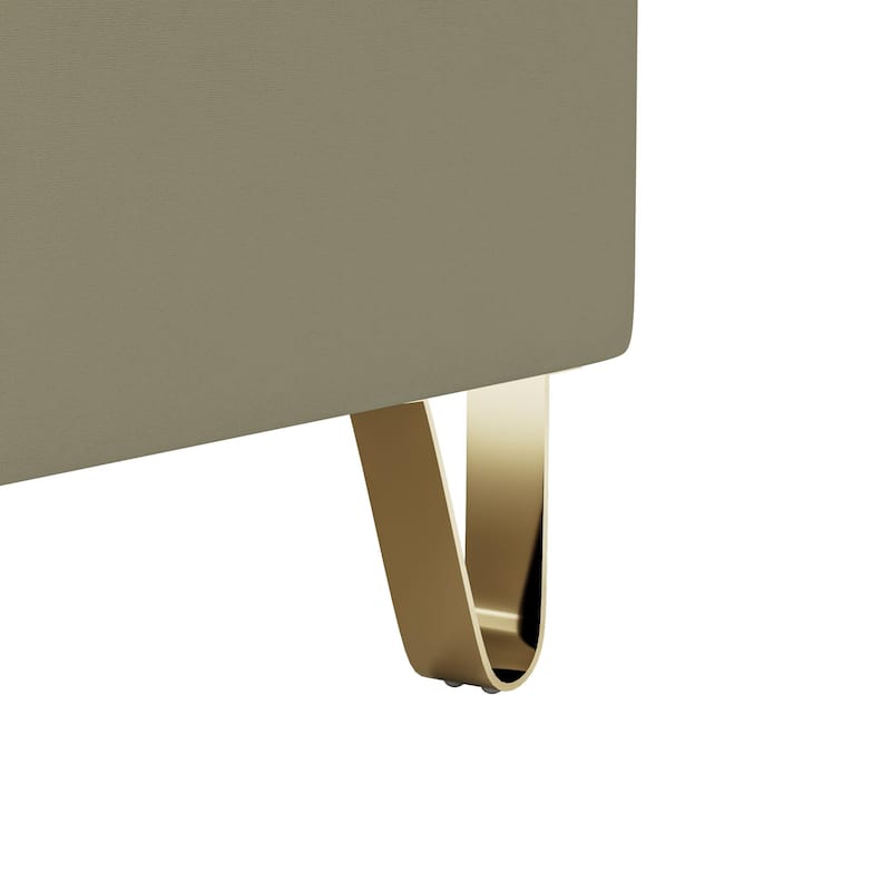 Velvet Accent Chair with Metal Legs