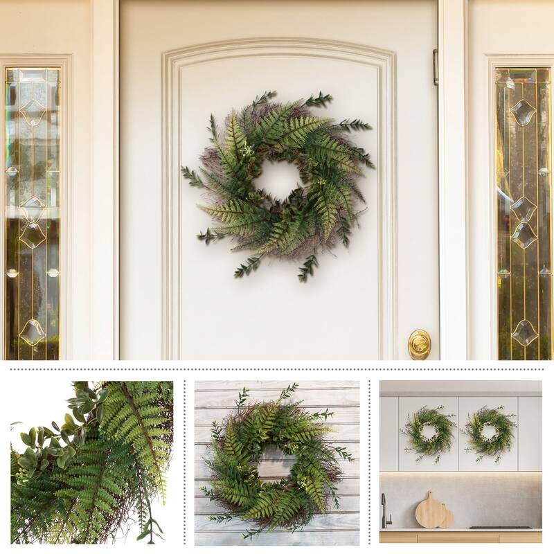 Artificial Boxwood Wreath and Storage Bag Set by Pure Garden
