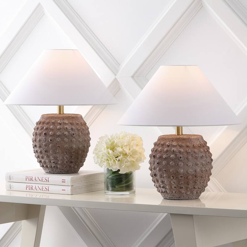 18.25" Hobnail LED Table Lamp (Set of 2), by JONATHAN Y