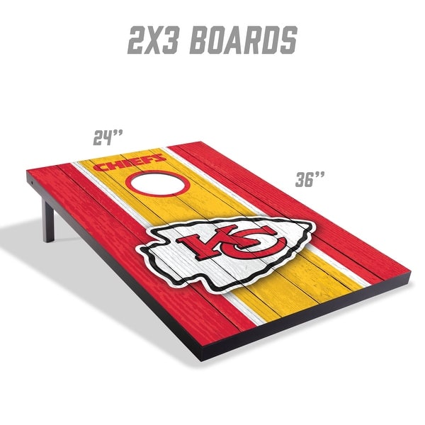Kansas City Chiefs NFL Compact 2x3 Tailgate Cornhole Board Set