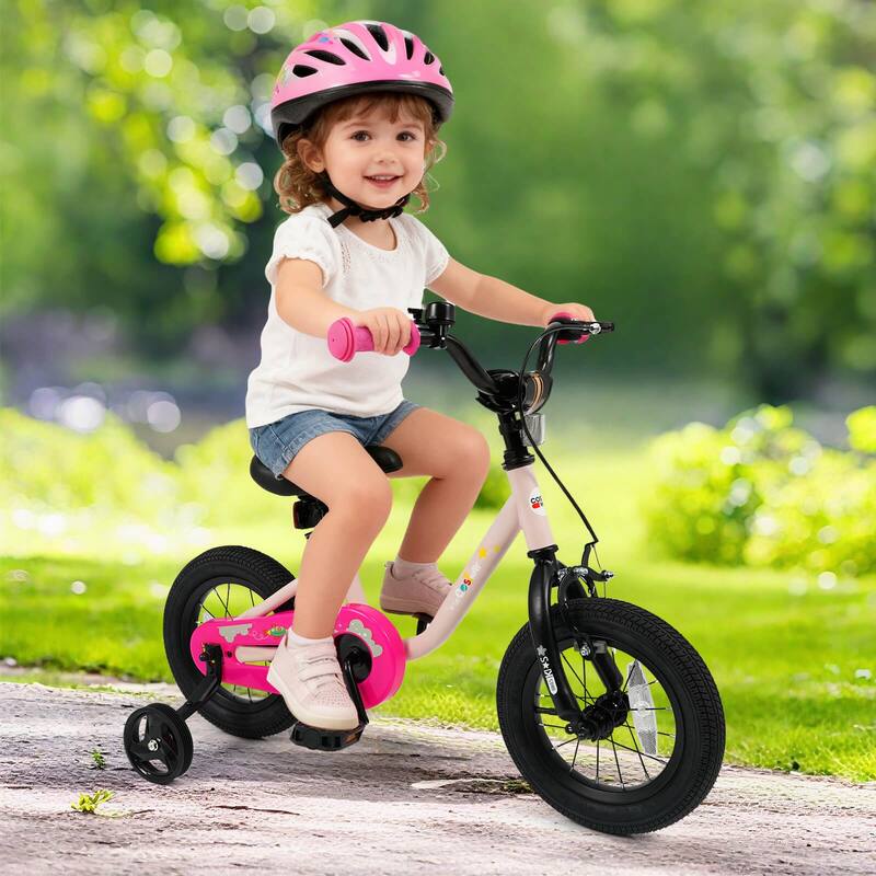 Costway 12-Inch Kids Bicycle with Adjustable Seat Front Handbrake & - See Details
