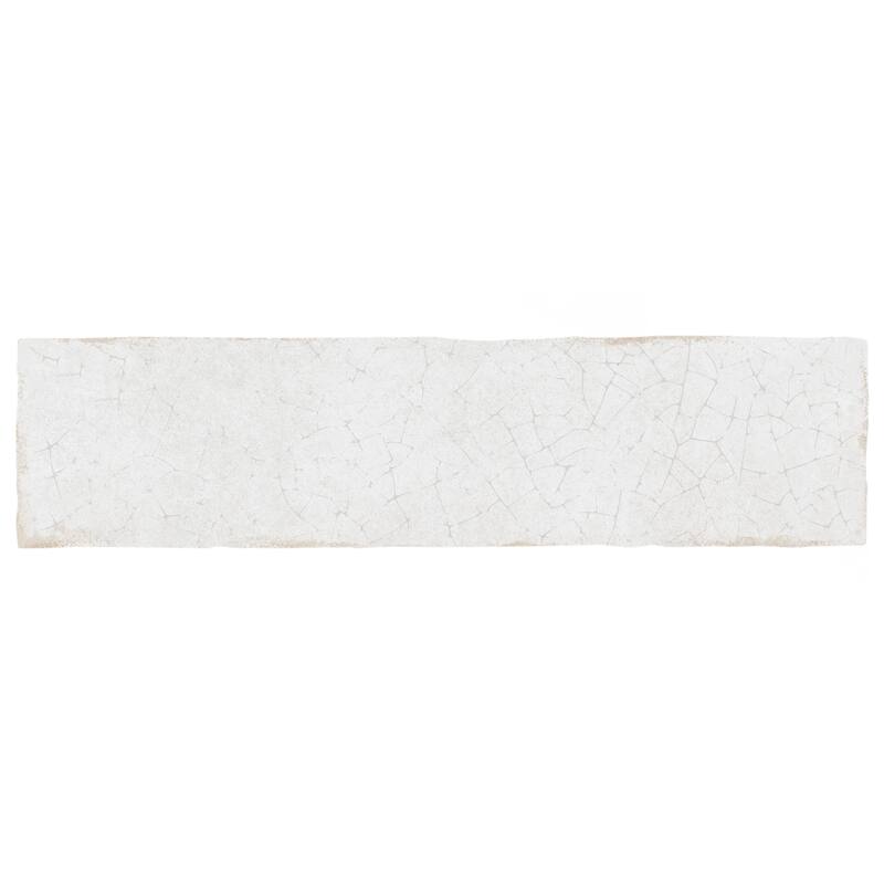 Merola Tile Crackle White 2-7/8" x 11-7/8" Ceramic Wall Tile