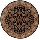 preview thumbnail 55 of 83, SAFAVIEH Handmade Heritage Sharee Traditional Oriental Wool Rug 6' Round - Black/Beige - Round