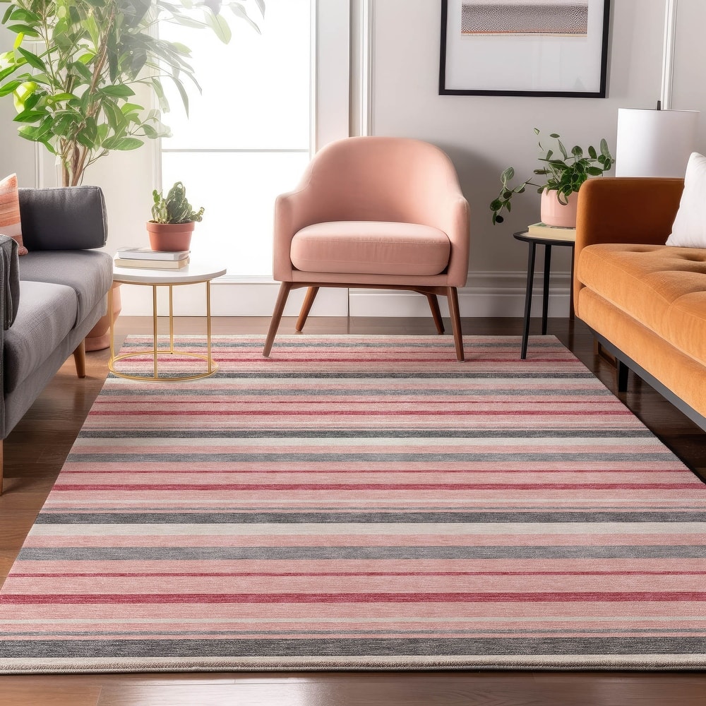 Premium Washable Super Soft Sophisticated Stripe Mayfield Rug