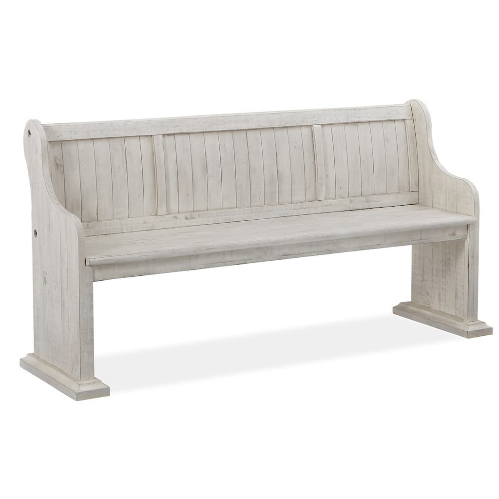 Magnussen Home Bronwyn Alabaster And Toasted Nutmeg Bench - 67.75''W x 20.5''D x 34.38''H