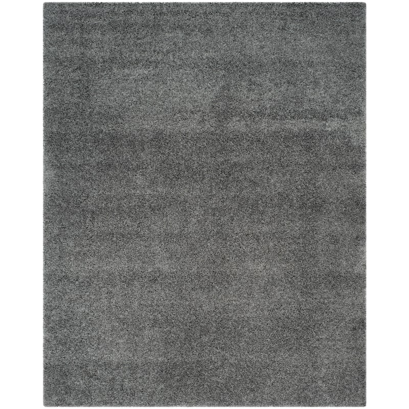 SAFAVIEH Laguna Shag Verdiana Solid Color 2-inch Thick Rug. - 8' x 10' - Dark Grey - Rectangle