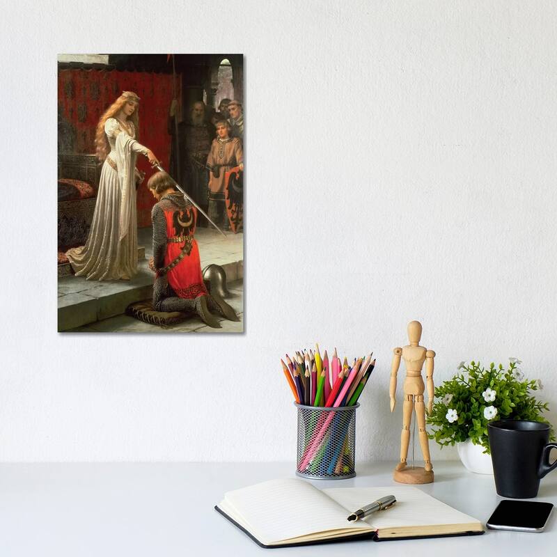 iCanvas "The Accolade, 1901 " by Edmund Blair Leighton Canvas Print - 12x8x0.75