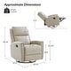 preview thumbnail 75 of 111, Fiacro 30.31" Genuine Leather Wingback Swivel Rocker Recliner with Nailhead Trim