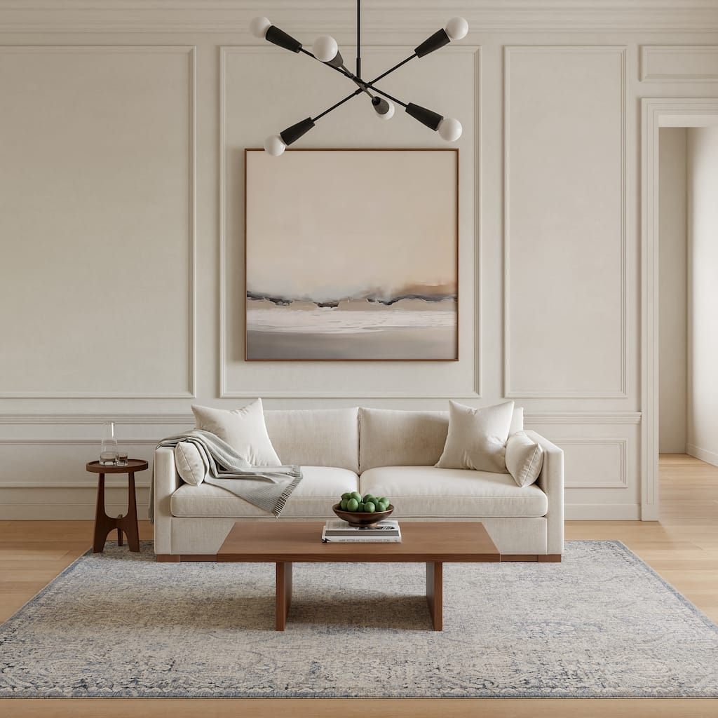 Nourison Home Sultana Indoor only Blue Fringed Persian Area Rug