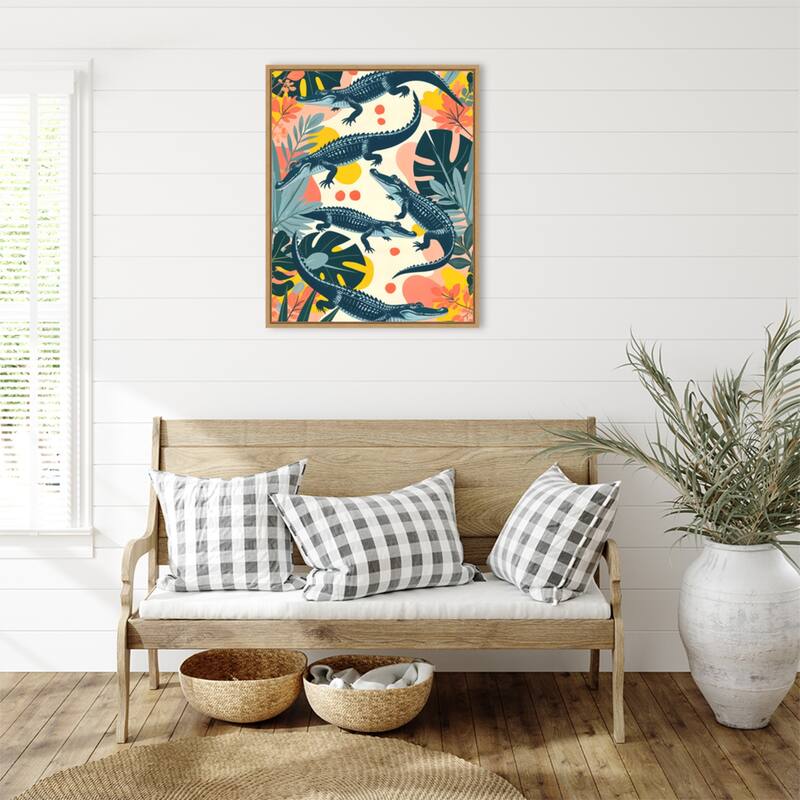 Crocs by Uma Gokhale Framed Canvas Wall Art