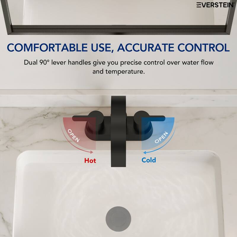 Double Handles 4 inche Centerset Bathroom Sink Faucet