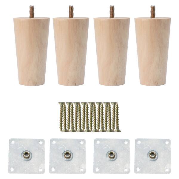 Shop 6 Round Solid Wood Furniture Leg Sofa Desk Feet Adjuster