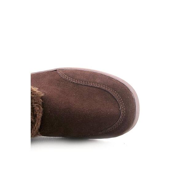 Shop Style Co Witty Women Round Toe Suede Brown Winter Boot