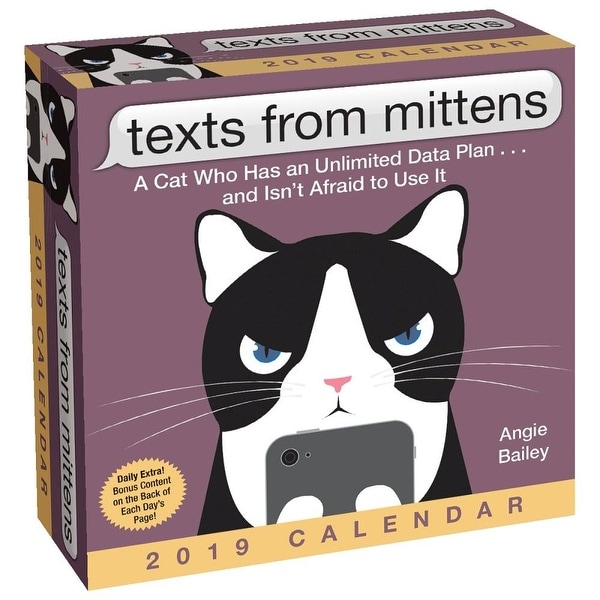 Shop 2019 Texts From Mittens The Cat Desk Calendar Funny Cats By