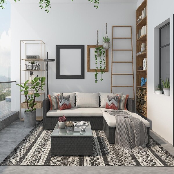 Shop Cloud Mountain Outdoor Sectional Sofa Patio Furniture ... (600 x 600 Pixel)