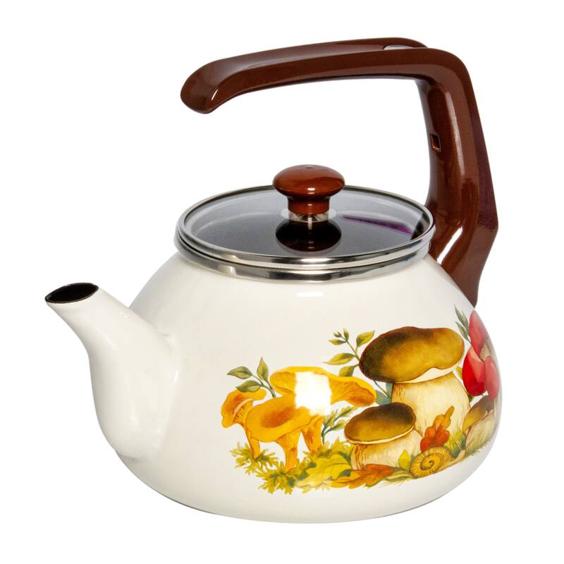 STP Goods 2.3Qt Mushrooms Enamel Kettle - 2.3 Qt
