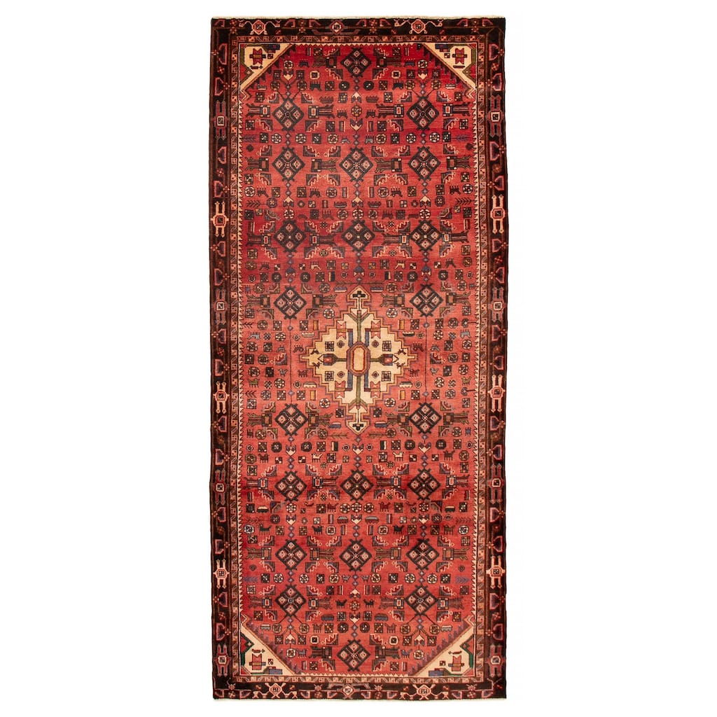 ECARPETGALLERY Hand-knotted Andelz Red Wool Rug - 4'8 x 10'8