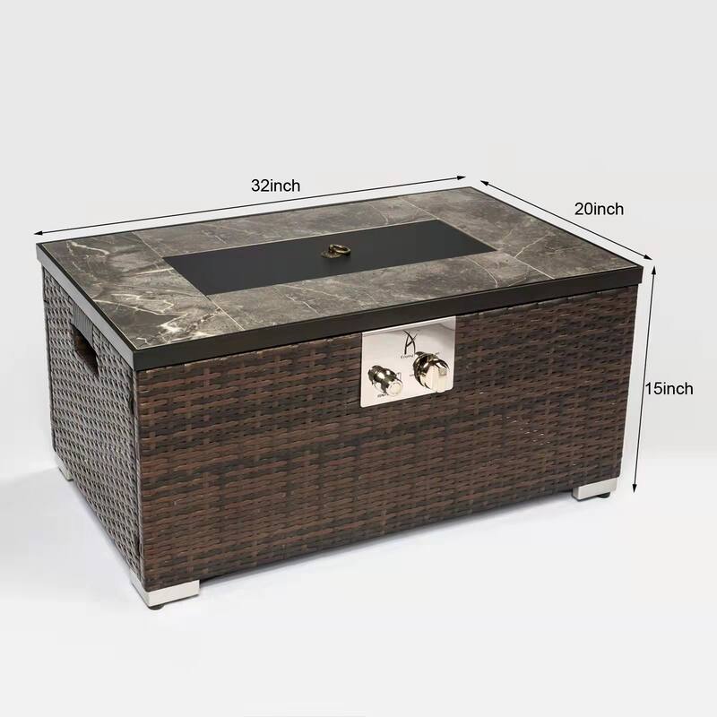 Rectangular Fire Pit Table