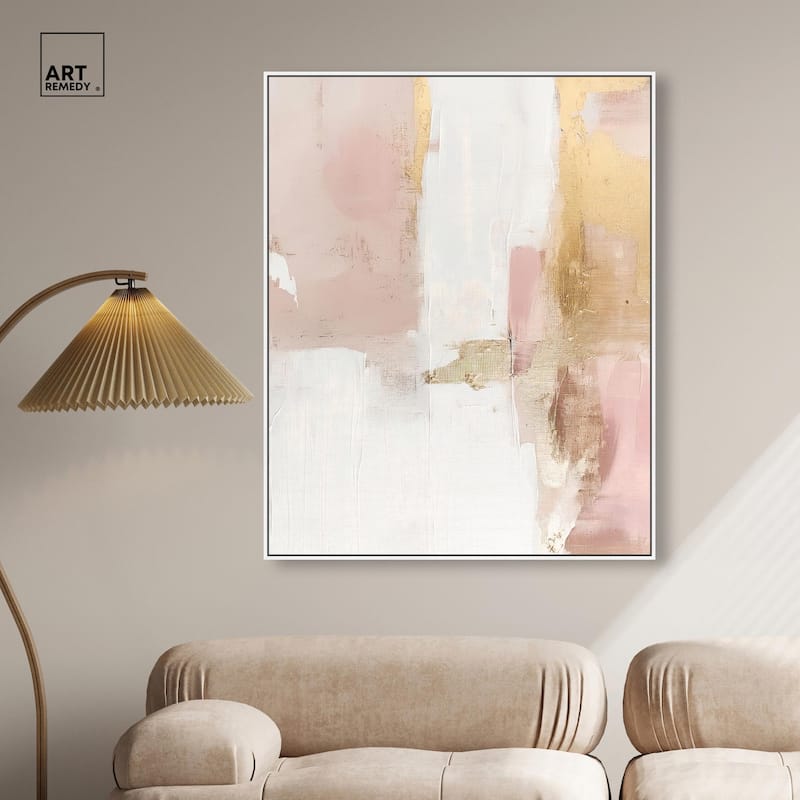 Blush Gold Shimmer I Canvas by Art Remedy
